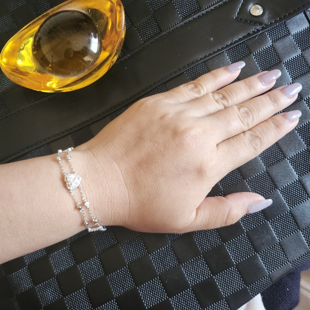 Elegant Silver Heart Bracelet